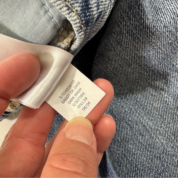 Gap Denim Baggy Jeans Womens Size 30 10 Long Dark Wash - Picture 4 of 10